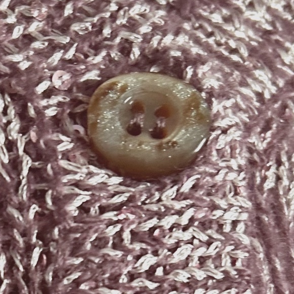 AVENUE Marled Knit Sequin Cardigan Mauve Sz 14/16 EUC - Picture 3 of 7
